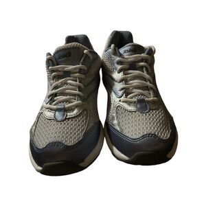 Ryka Dash Low Silver and Blue Walking Running Athletic Shoes Women’s Size 9W.